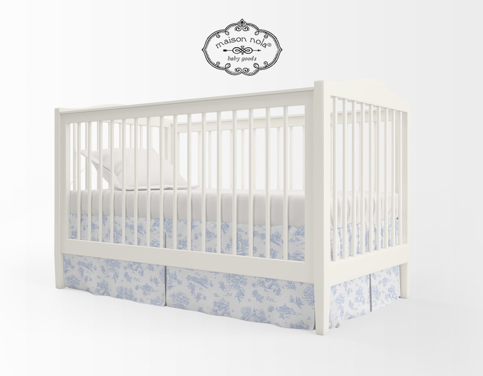 Storyland Toile Crib Skirt