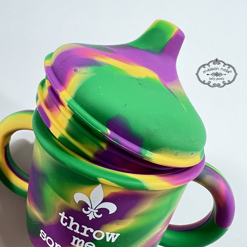 Mardi Gras Silicone Sippy Cup