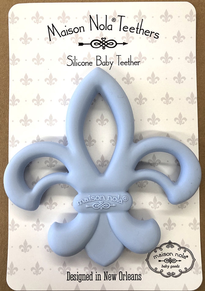 fleur de lis silicone teether