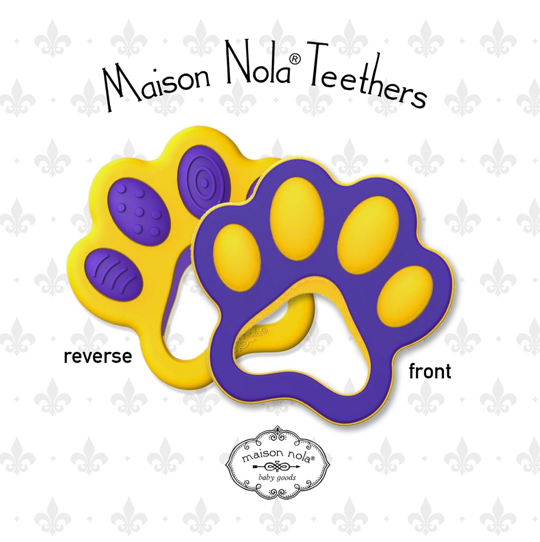 LSU tiger paw teether