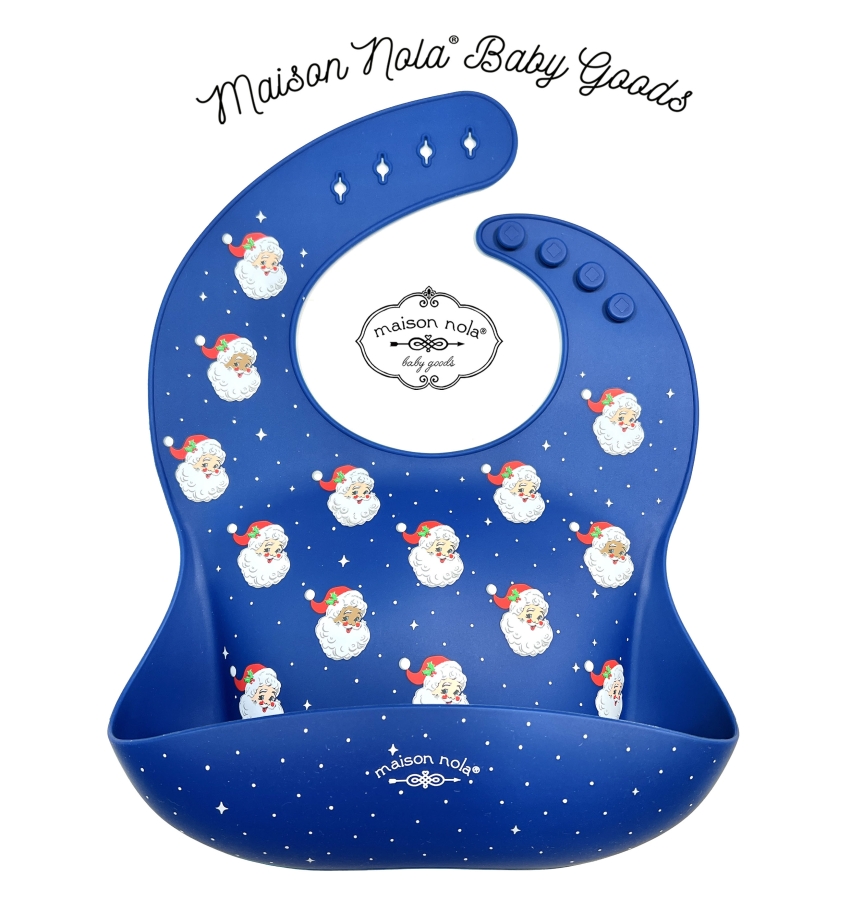 Navy Santa bib