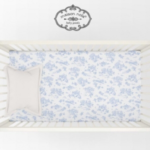 Storyland Toile Crib Fit Sheet Maison Nola