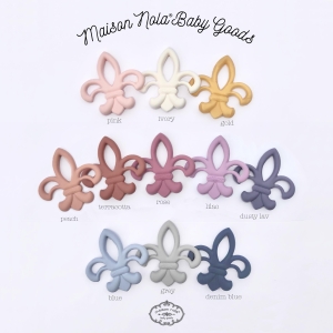 Fleur de Lis Silicone Teether